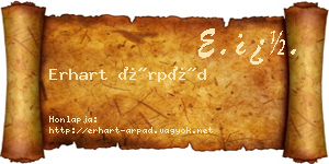Erhart Árpád névjegykártya
