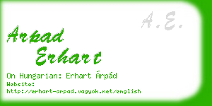 arpad erhart business card